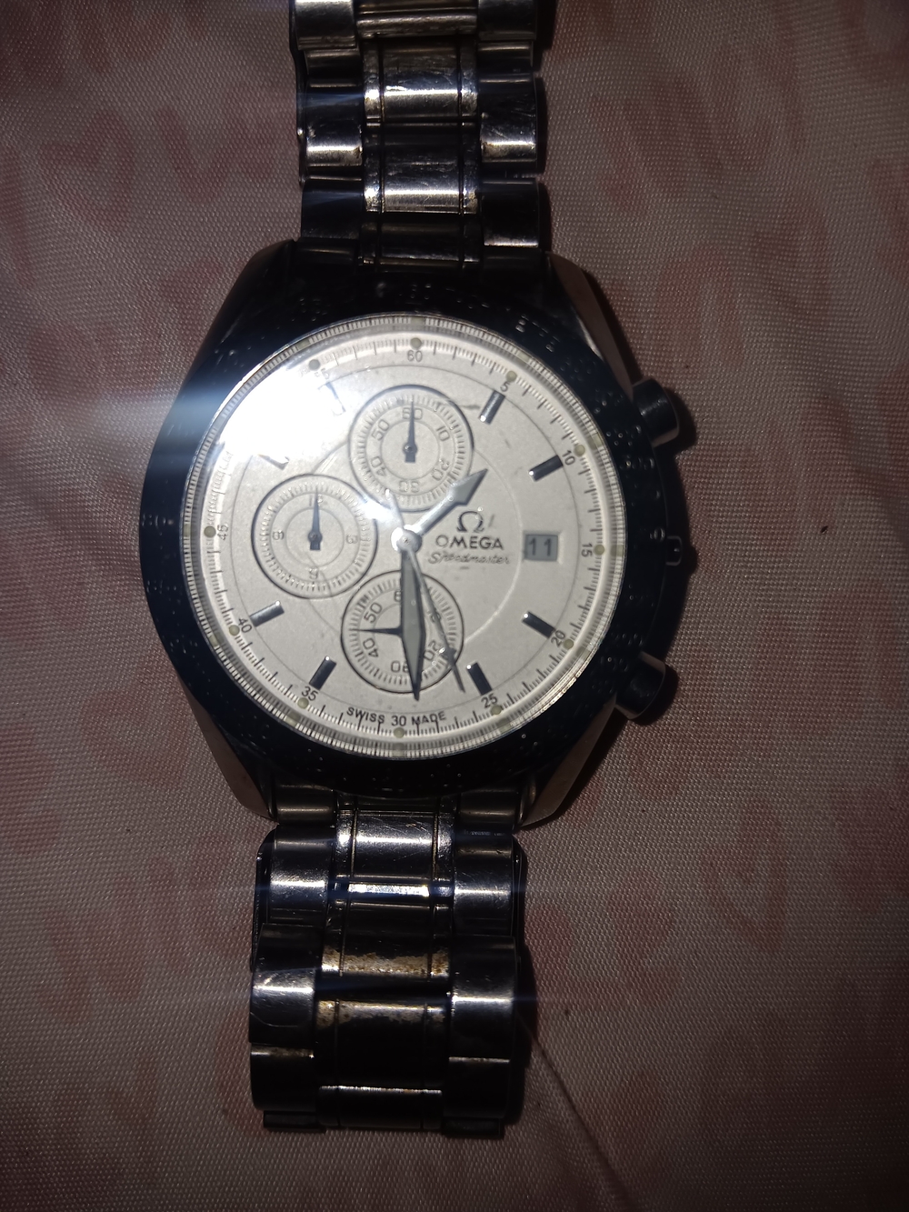 Omega Stainless Steel Men's Chronograph Watch - Silver